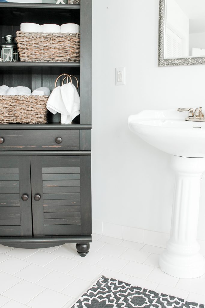 sink and cabinet