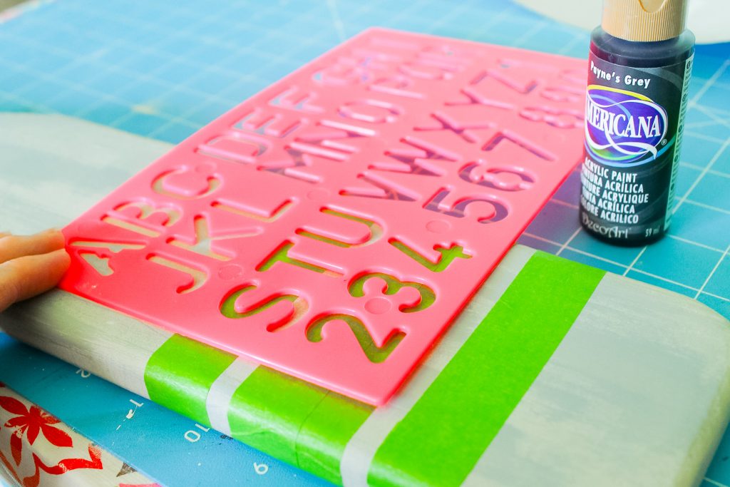 letter and numer stencil