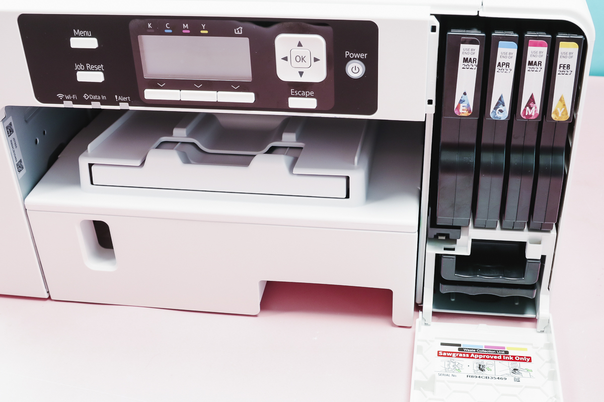 Sawgrass VersiFlex printer with ink installed.