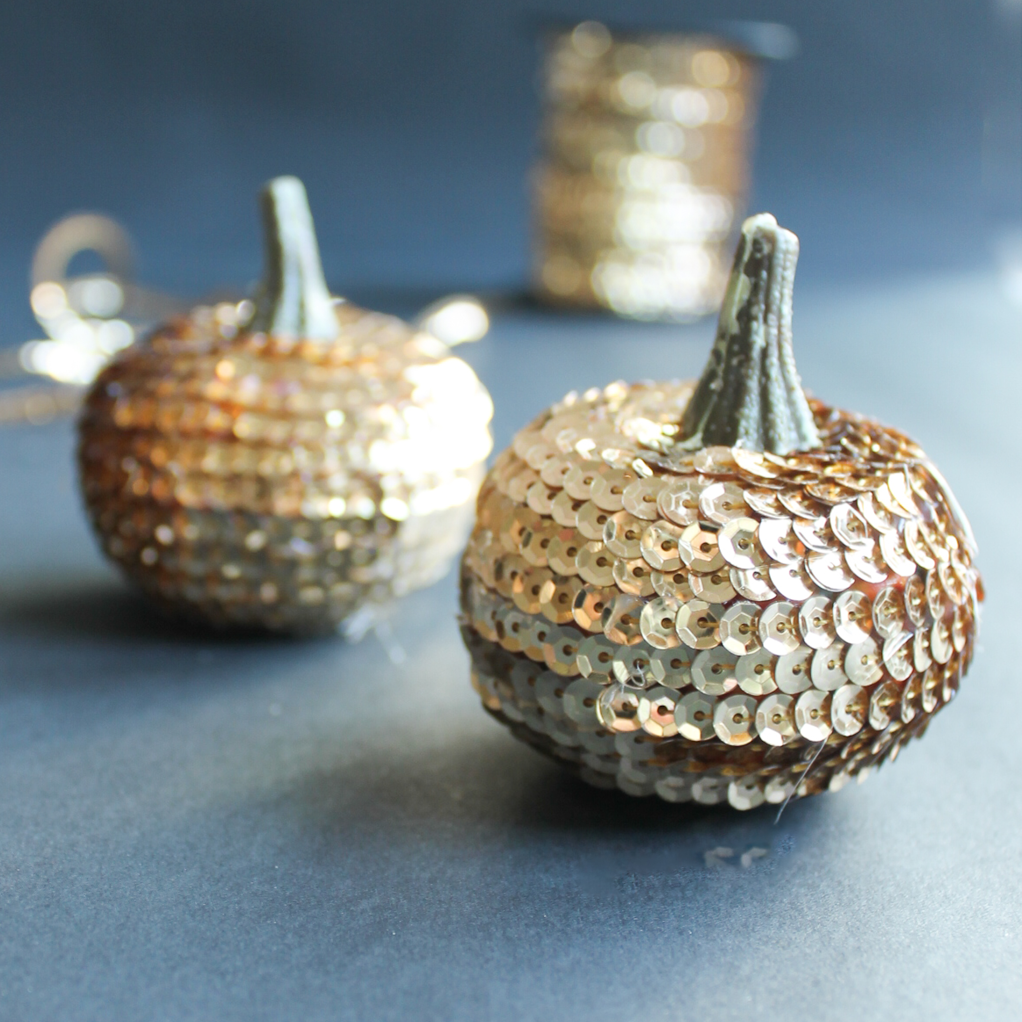Bedazzled Sequin Pumpkins