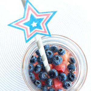 strawberry and blueberry drink