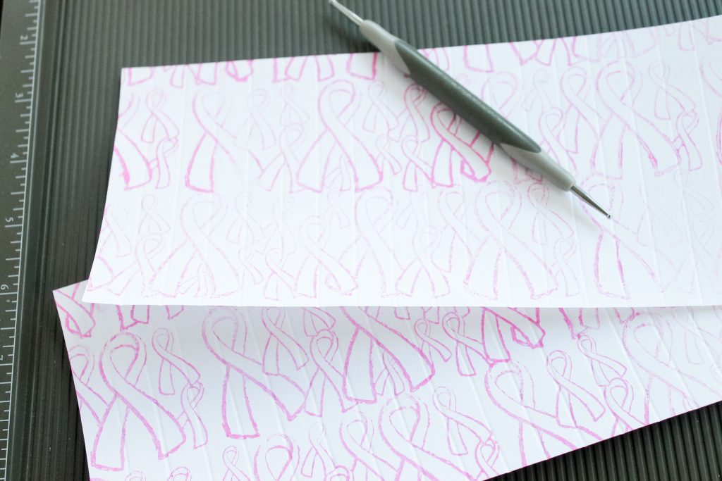 scoring stamped paper