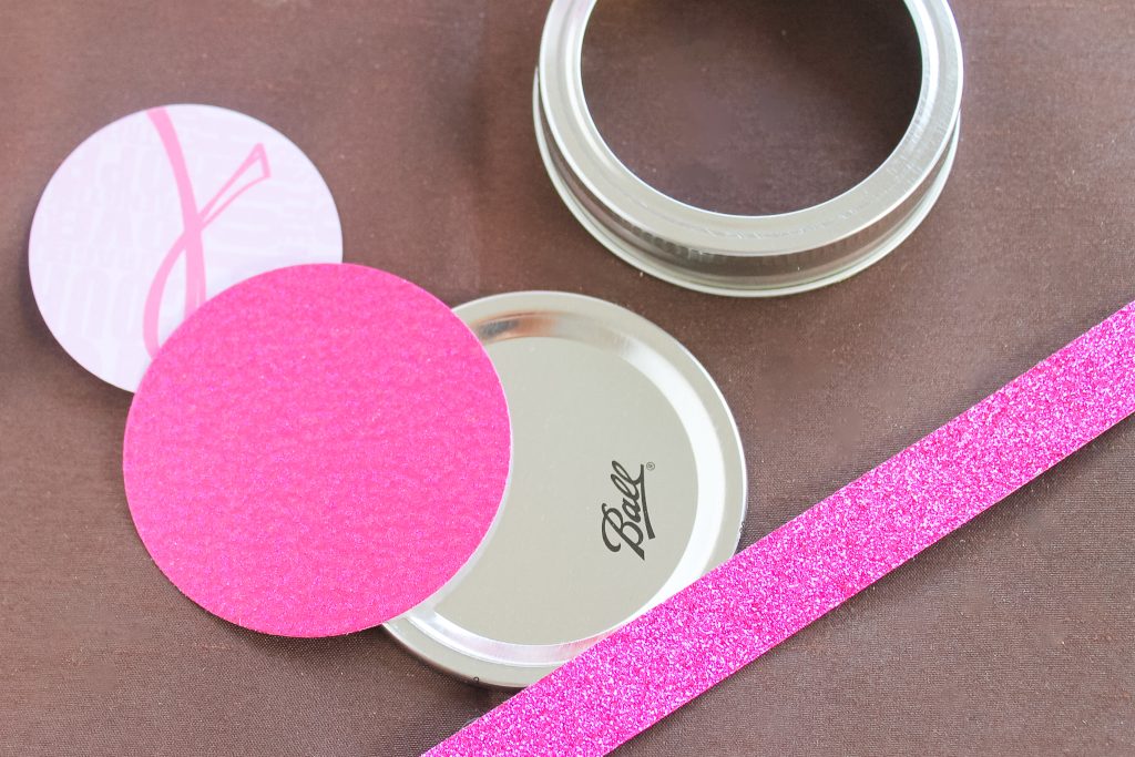 Cut out cardstock for jar lid