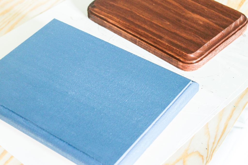 painted and stained wood pieces