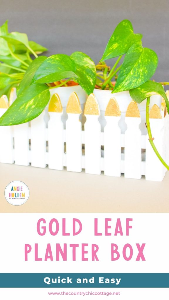 Quick and Easy gold leaf planter box