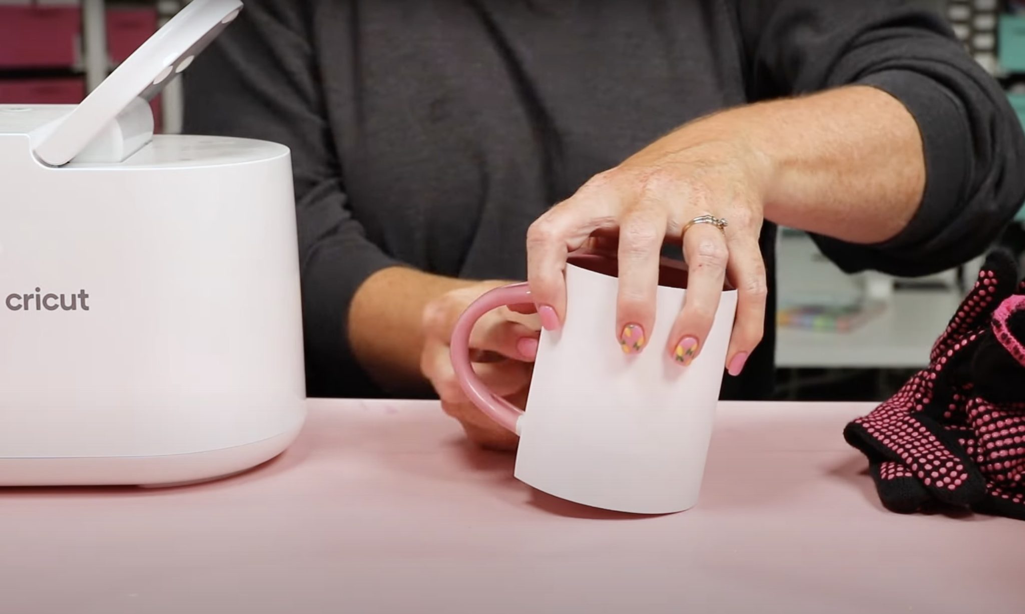 Wrap mug with protective paper.