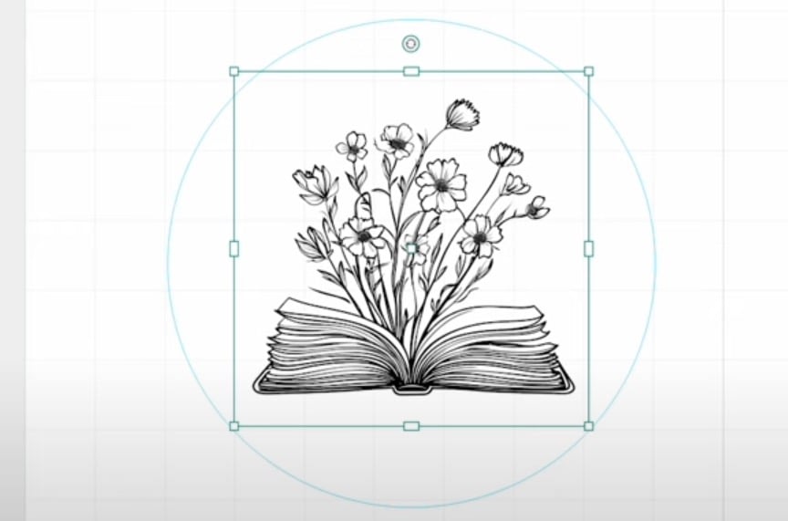 Creative Space with book and flower design.