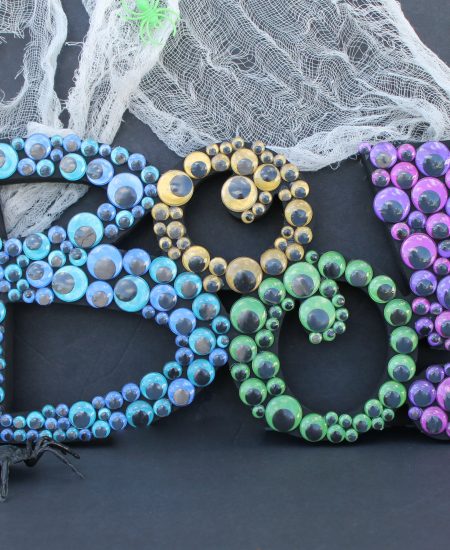 google eyes on boo sign for halloween