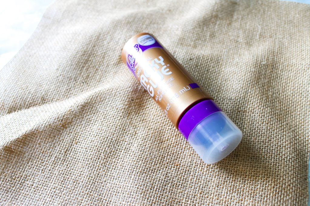 tack glue on burlap