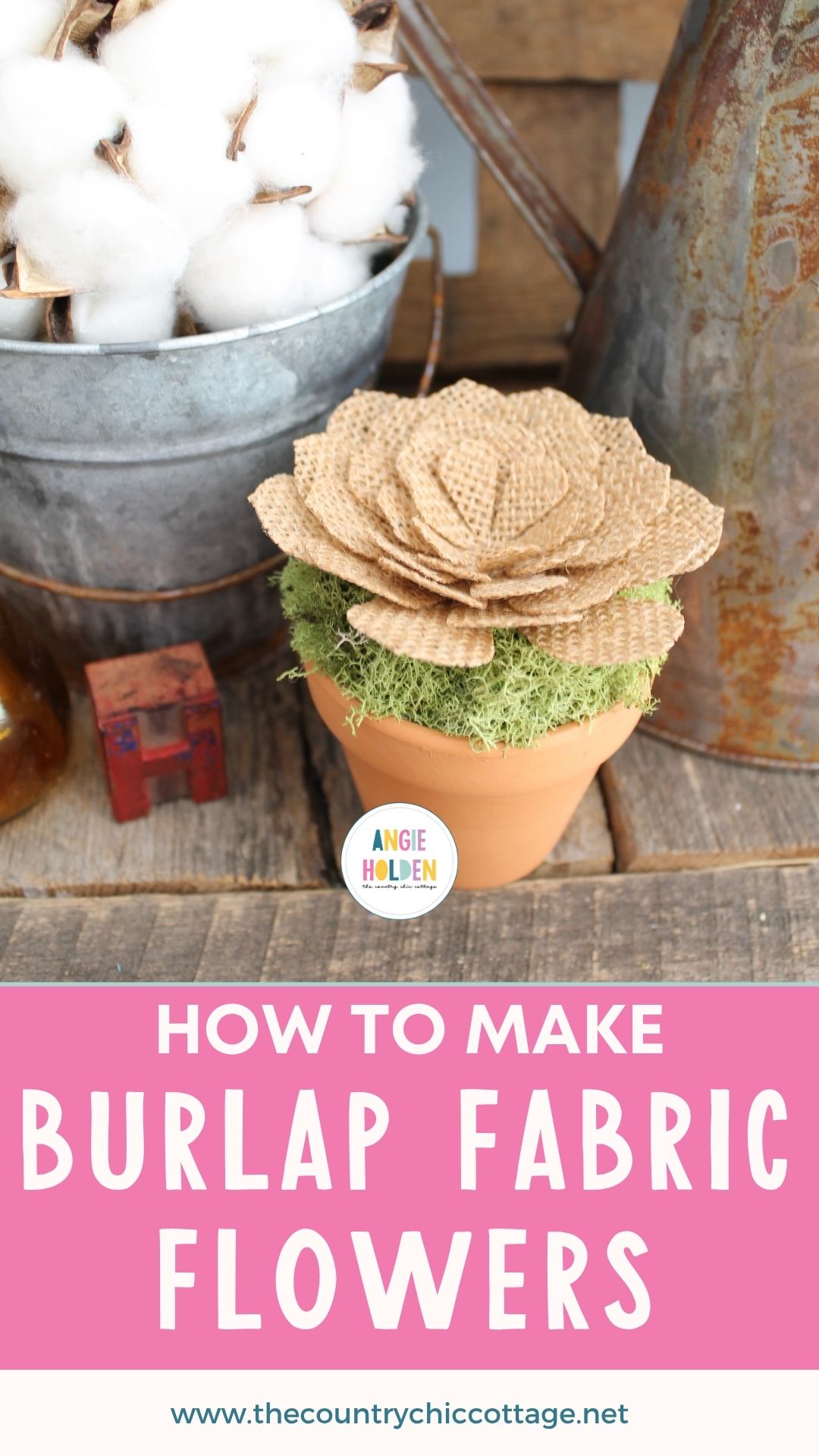 burlap fabric succulents