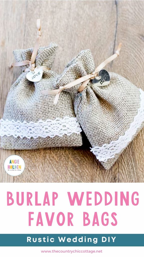 easy and quick burlap wedding favor bags