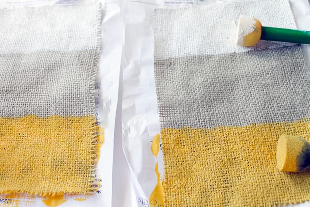 adding white and yellow paint