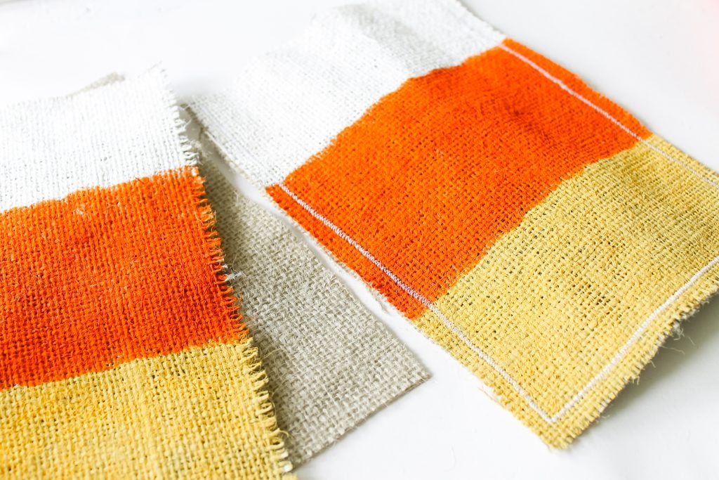 sewn burlap