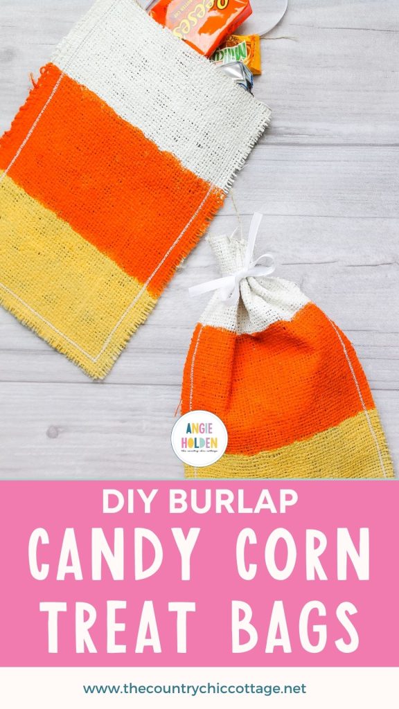 cute painted burlap treat bags