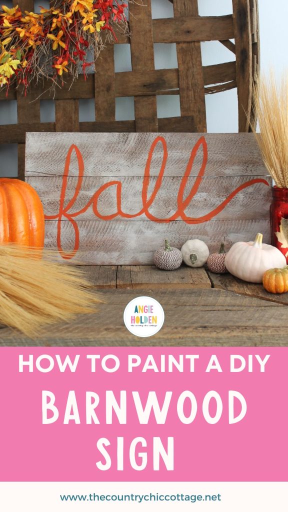 fall painted barnwood sign