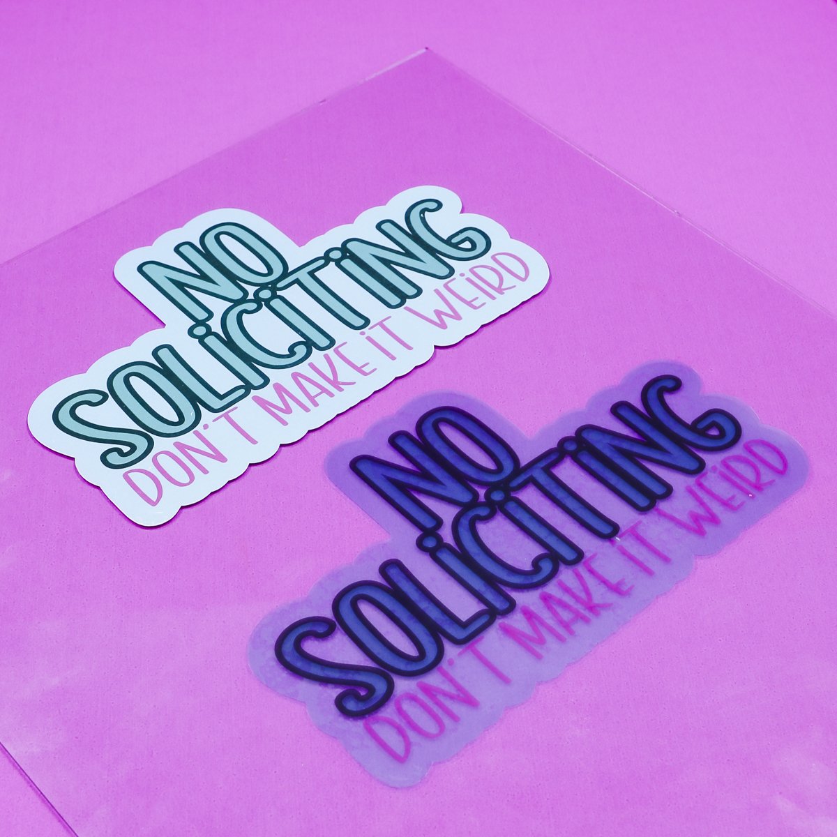 Printable window cling on glass.
