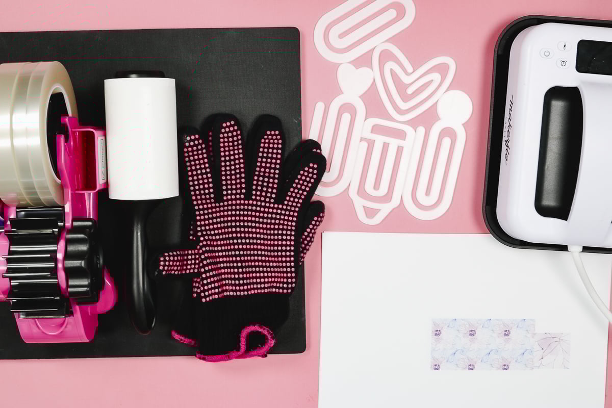 Sublimation paper clip supplies.