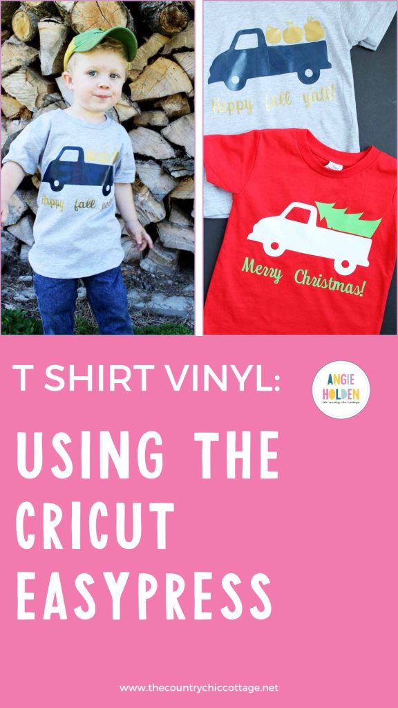 Cute seasonal t shirts make with iron on vinyl