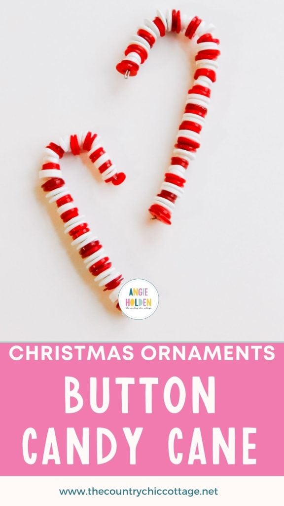 button candy cane Christmas ornaments