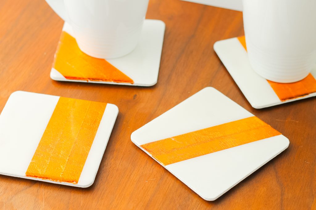 coasters with copper foil