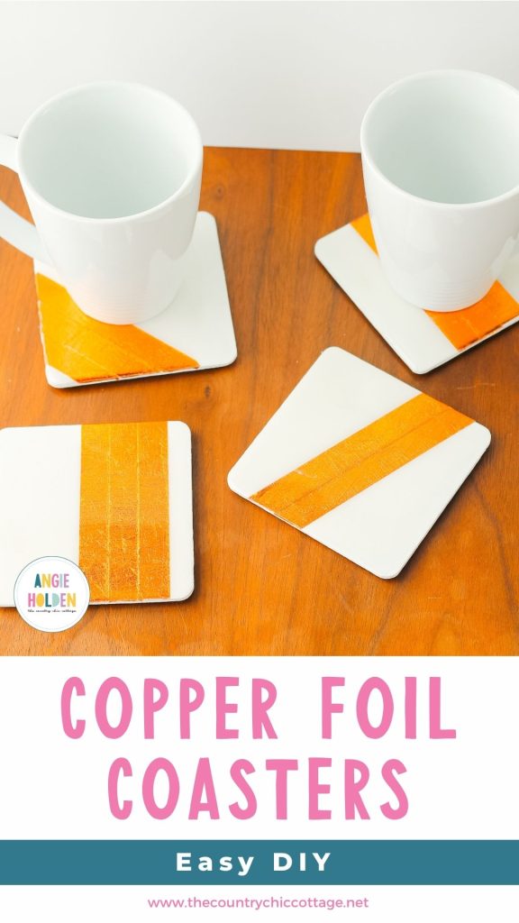 Finished copper foil coasters