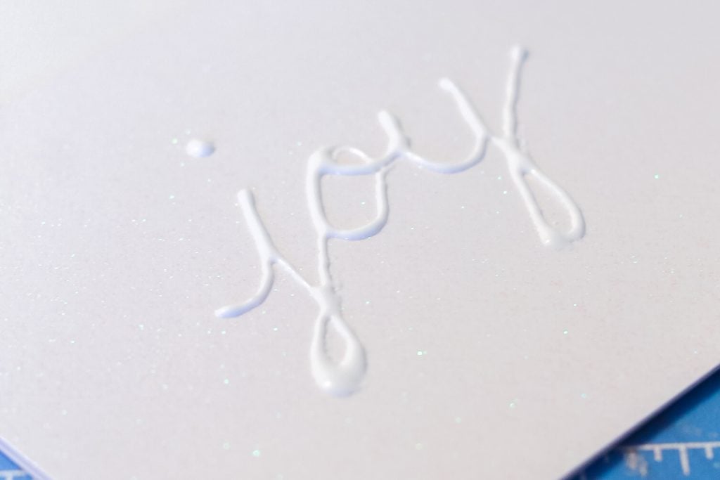 glue on a blank card