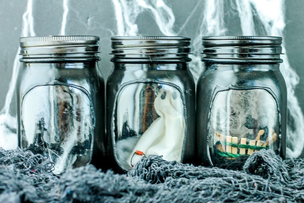 3 different halloween jars