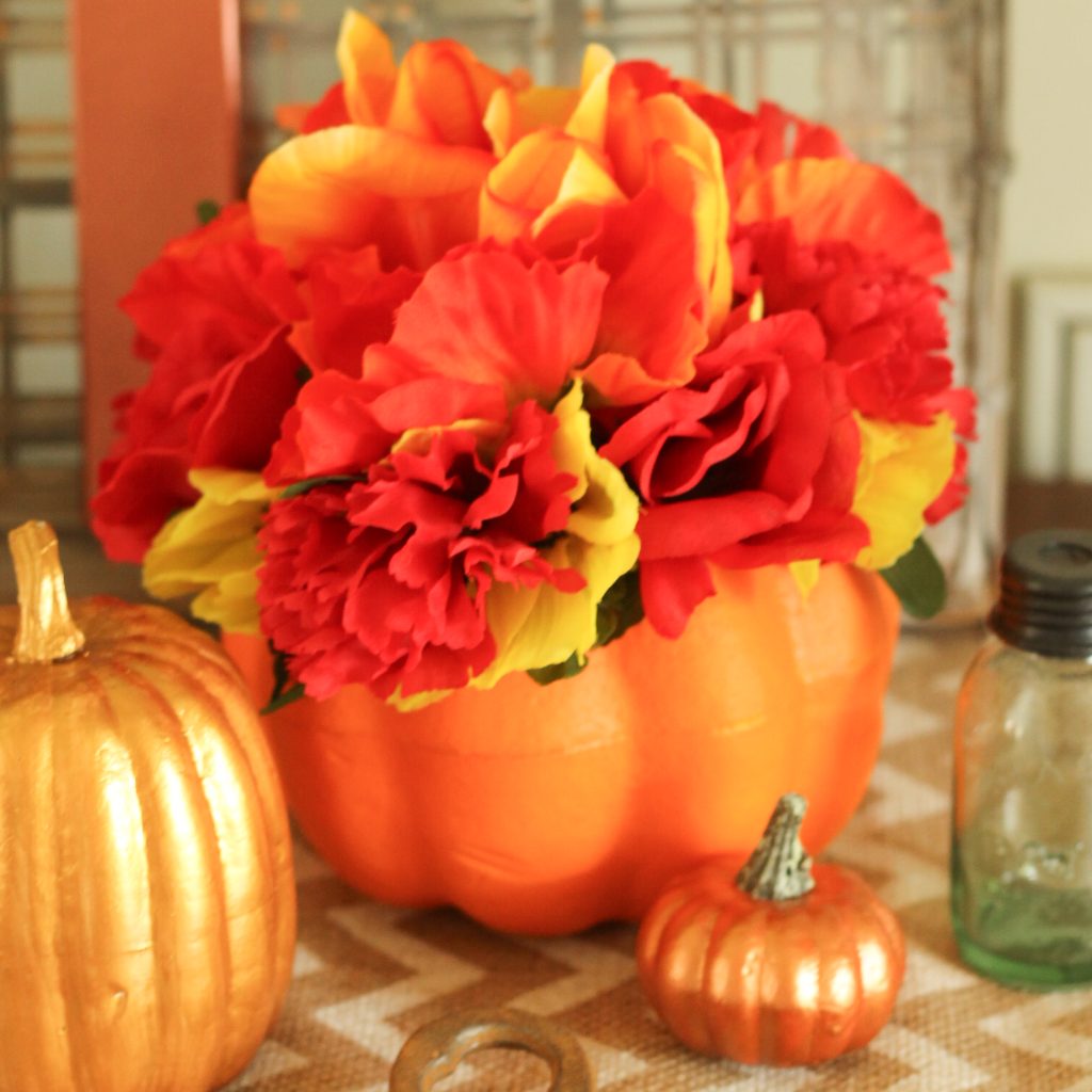 pumpkin floral arrangement