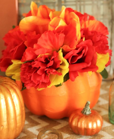 pumpkin floral arrangement