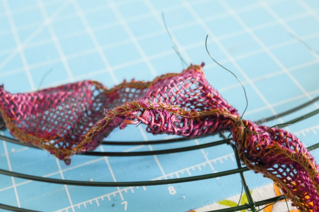 floral wire to attach burlap