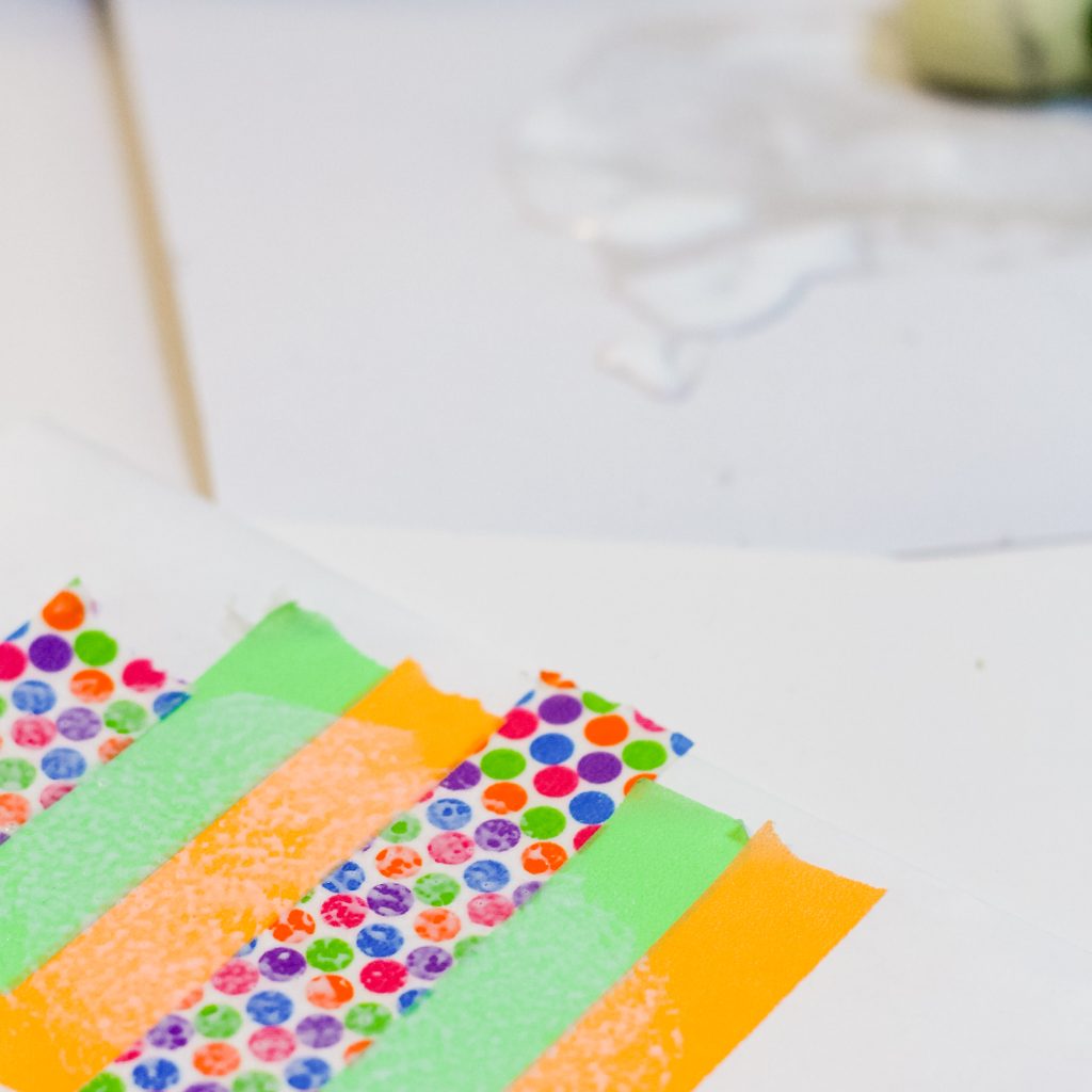 washi tape wiht decopage