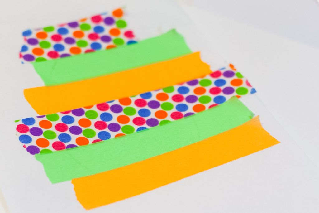 lining up washi tape