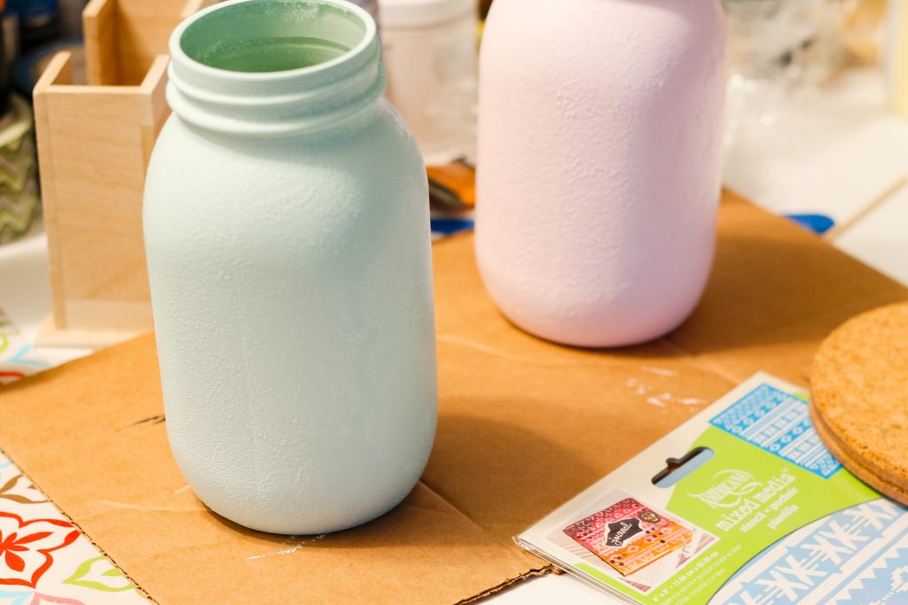 chalk painted mason jars