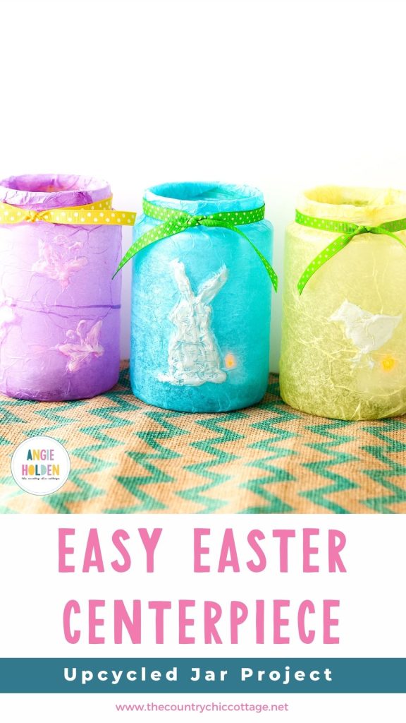Easter jar centerpiece
