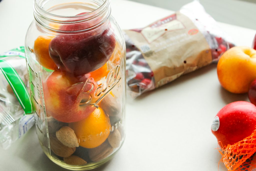 apples added to the jar