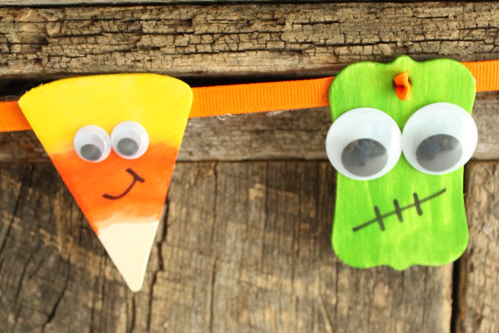 Candy corn and monster banner