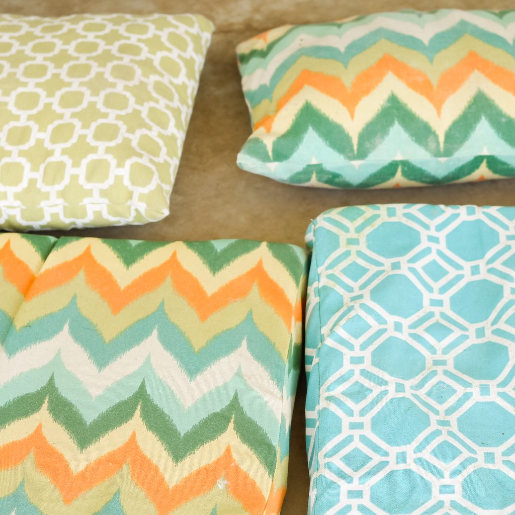 dirty outdoor cushions