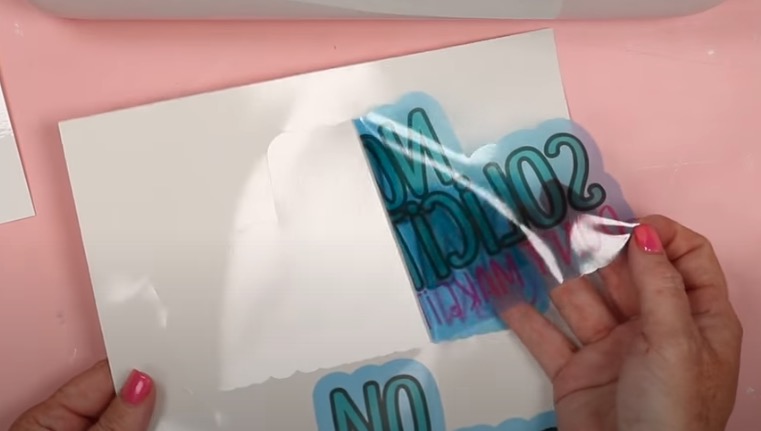 Peel window cling away from backer.