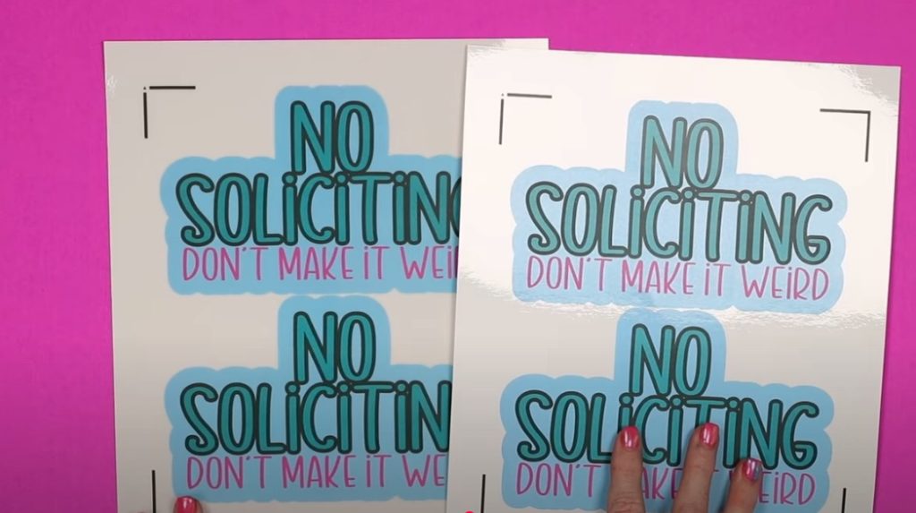Laser printed window cling.