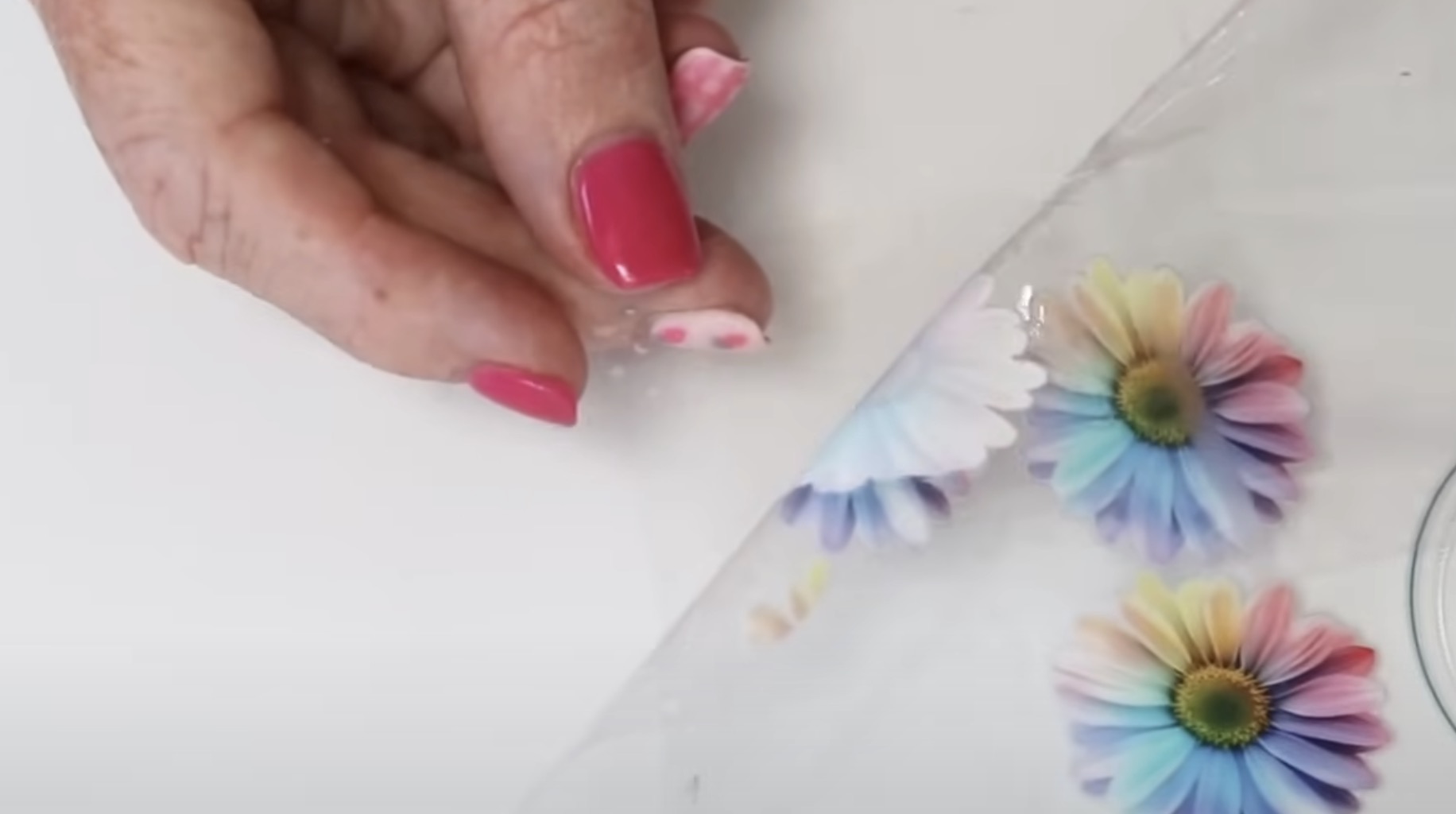 Close up of how the stickers look from the back.