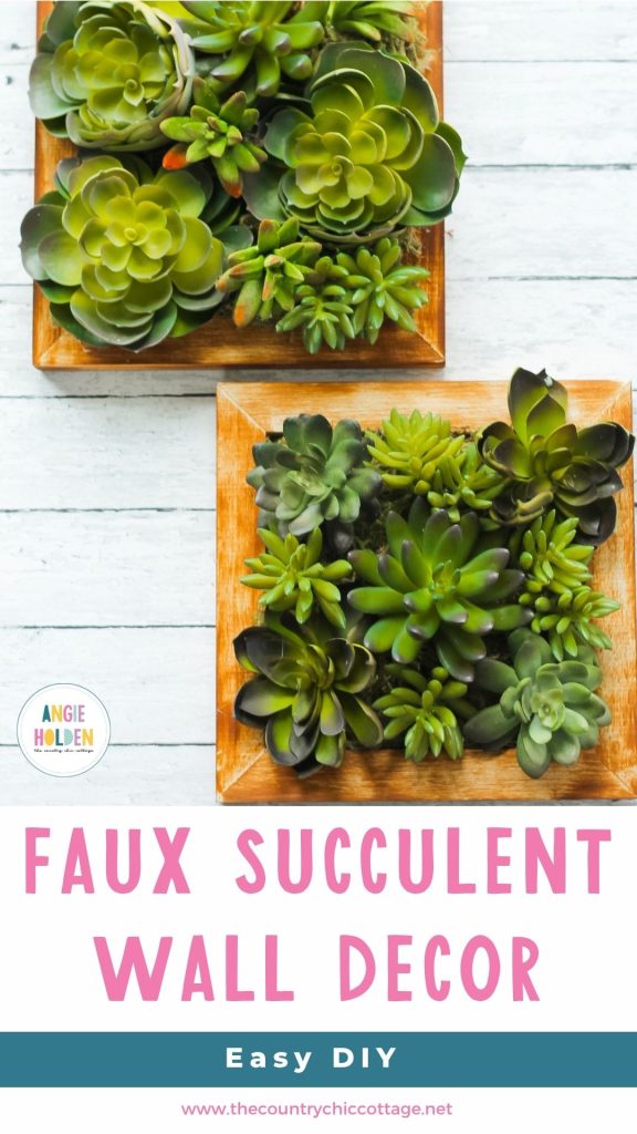 Faux succulent wall decor