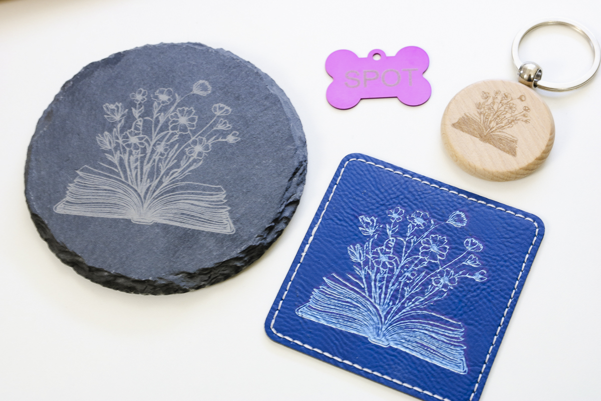 Finished engraved projects.