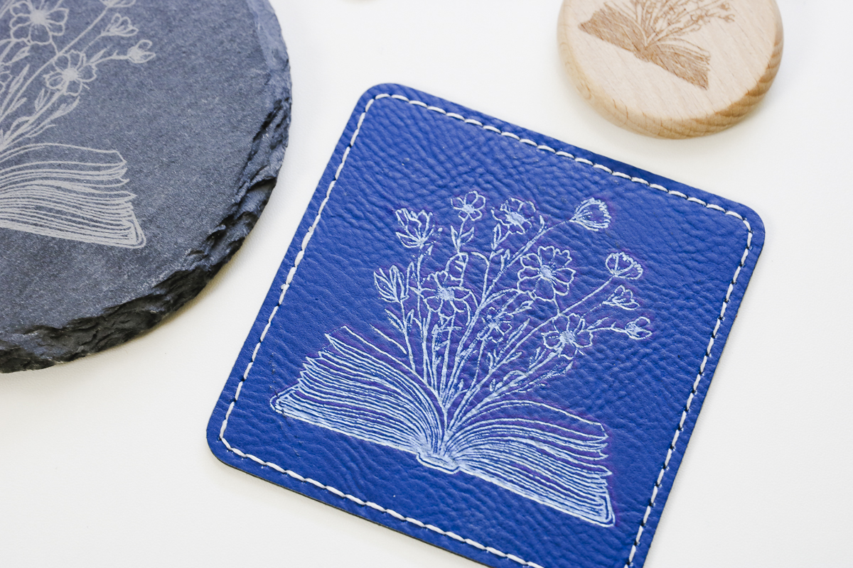 Engraved leather patch.