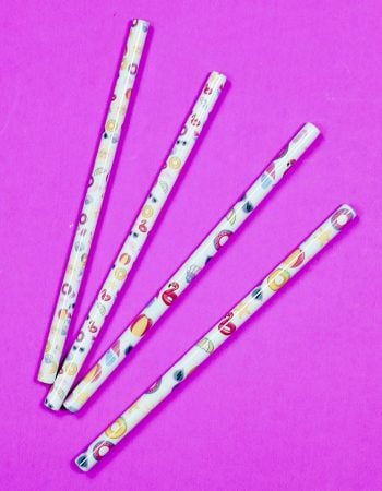 sublimation straws with custom design