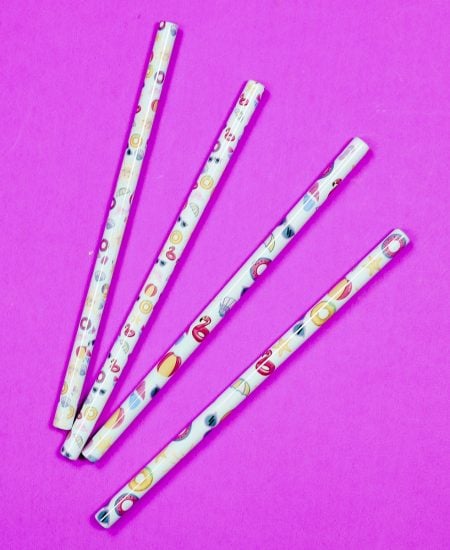 sublimation straws with custom design