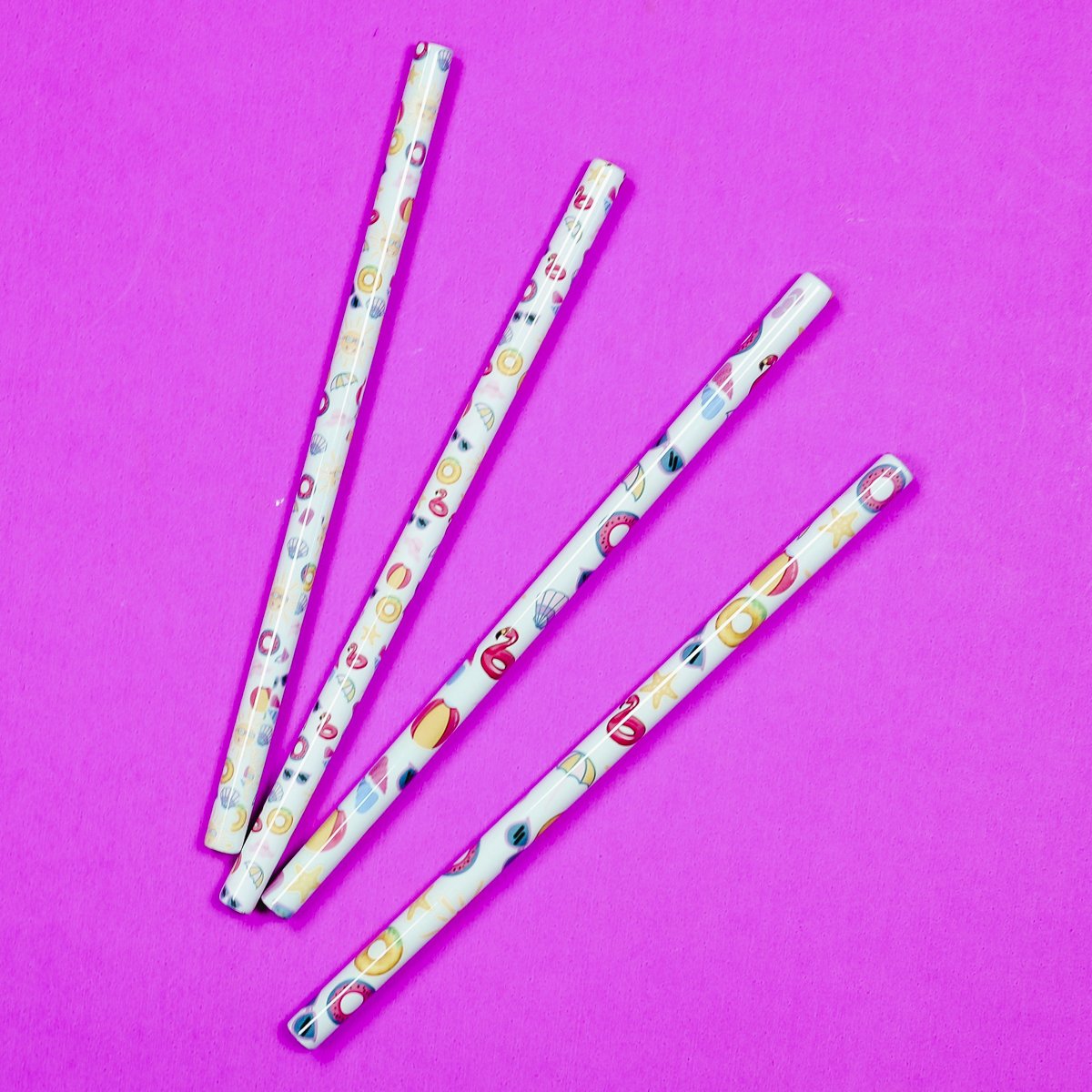 sublimation straws with custom design