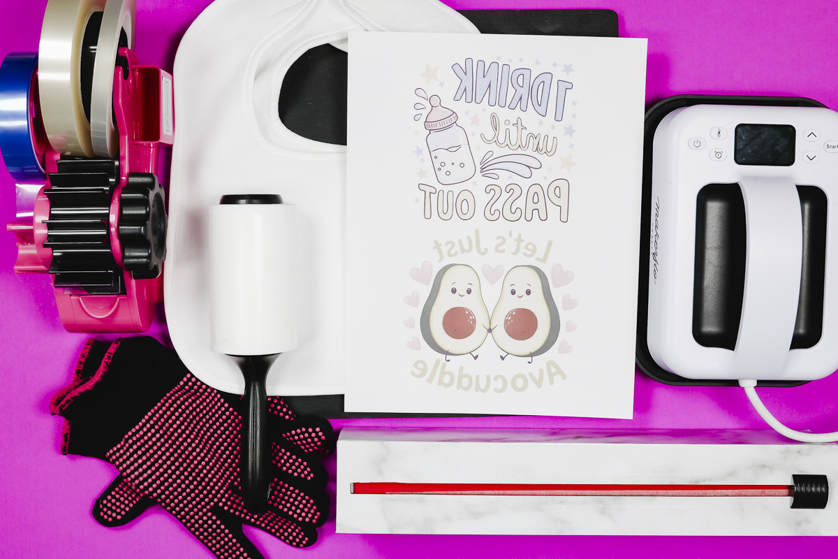 Sublimation baby bib supplies.