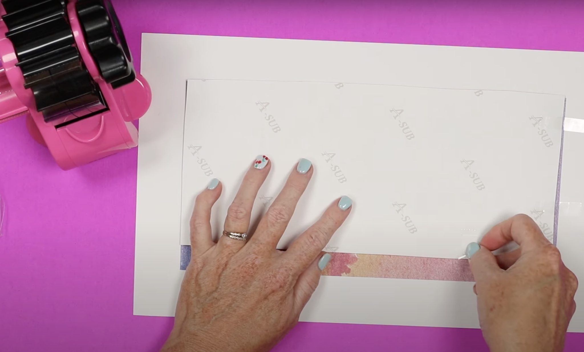 Secure prints with heat-resistant tape.