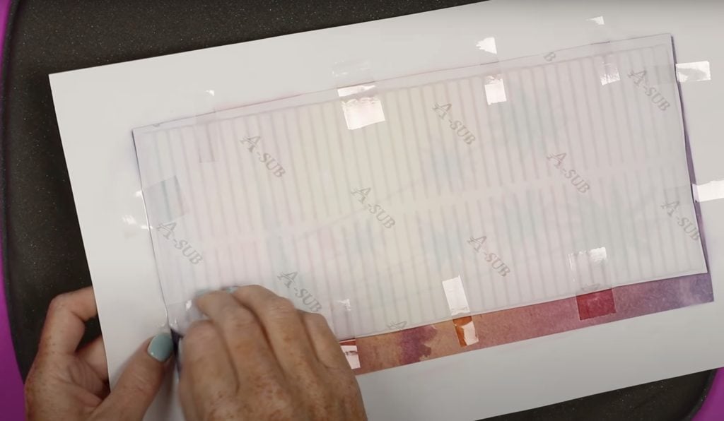 Remove the heat-resistant tape and sublimation print.