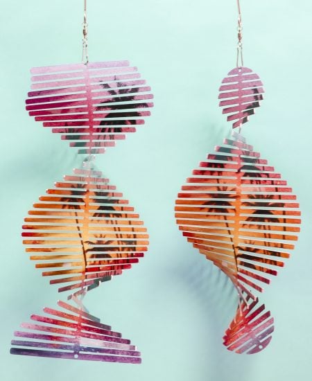 Finished sublimation wind spinners.